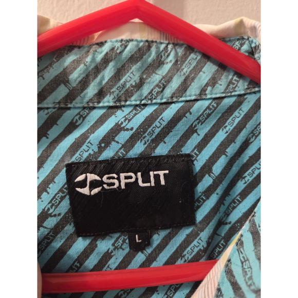 Split Men Long Sleeves Shirt Large Pre-Owned - Picture 2 of 7